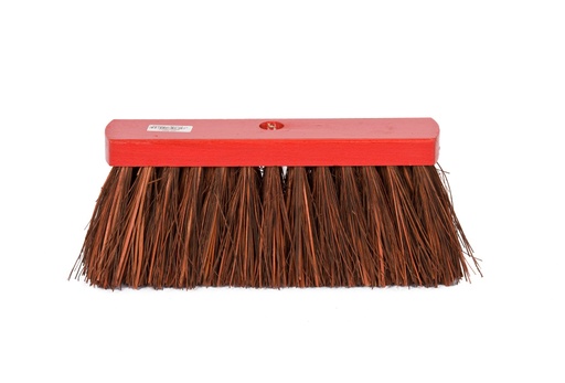 [2505] STRAATBEZEM BASSINE/PIASSAVA rood 30 cm plat