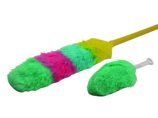 [1065C] BOBRUSH PLUMEAU MULTICOLOR SYNTHETISCH + MINI GROEN