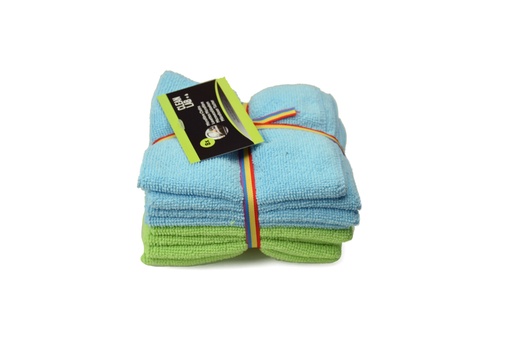 [6346] BOBRUSH MICROVEZEL BLAUW/GROEN 30X30CM 8ST