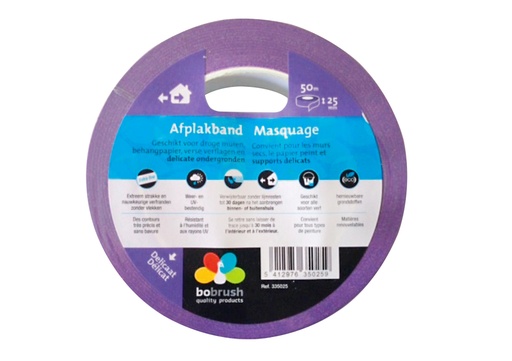 [335038] BOBRUSH BEHANGTAPE VIOLET 38MM  50M