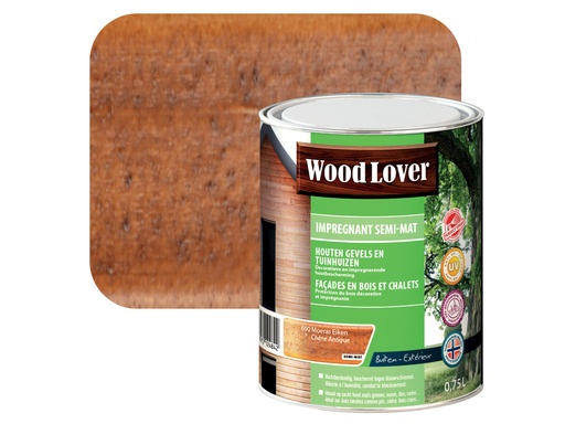 WOODLOVER IMPREGN. SEMI-MAT 690 MOERAS EIKEN 0,75 LITER