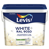 [LV5295288] LEVIS WHITE+ Ral9010 muurverf mat 5l zuiver wit