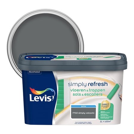 [LV5687486] Levis Simply Refresh vloeren & trappen zijdeglans 2l simply volcanic