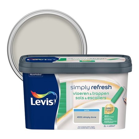 [LV5687485] Levis Simply Refresh vloeren & trappen zijdeglans 2l simply dune