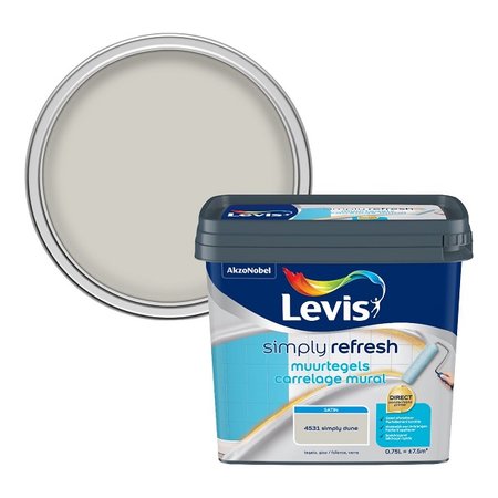 [LV5687421] Levis Simply Refresh muurverf tegels zijdeglans 0,75l simply dune