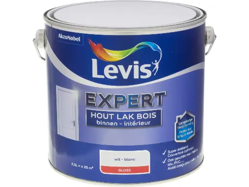 [L5272534] Levis Expert Binnenlak Hoogglans Wit 2,5l