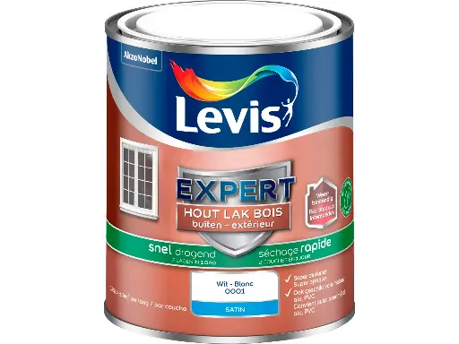 [LESS304+0001] Levis Expert Lak buiten Sneldrogend Satin 0,75l Wit