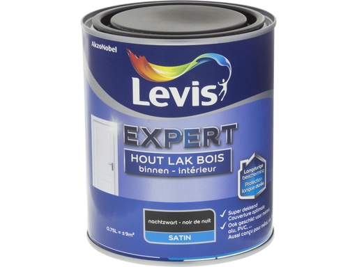 Levis Expert Binnenlak Zijdeglans Nachtzwart 750 ml