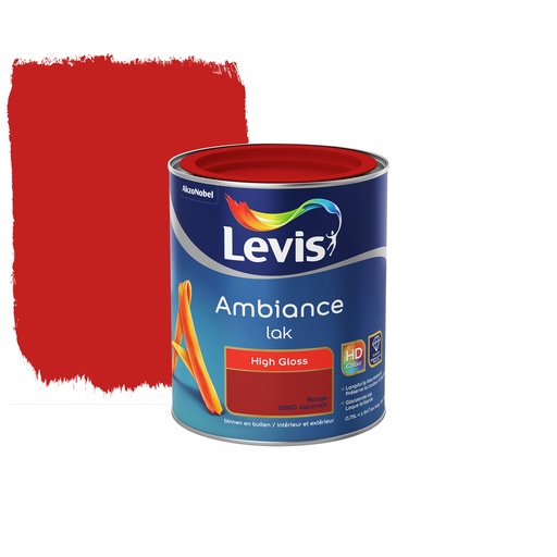 Levis Ambiance Lak Hoogglans 2860 Rouge Japonais 750 ml