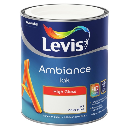 Levis Ambiance Lak Hoogglans Wit 750 ml