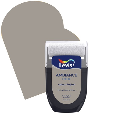 [LV5357136] Levis Ambiance Tester Muurverf Extra mat 30ml 1541 Oneindig Grijs