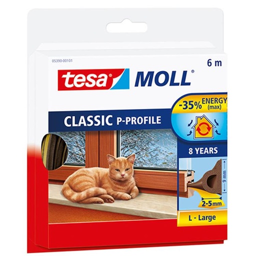 [1001365] TESA TOCHTSTRIP RUBBER P BRUIN 6MX9MM