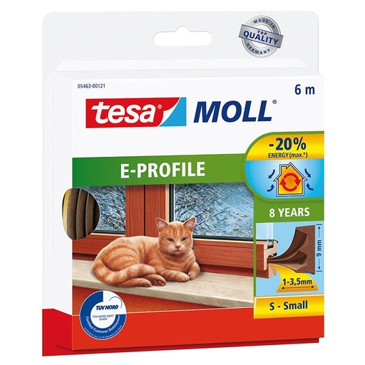 [1001367] TESA TOCHTSTRIP RUBBER E BRUIN 6MX9MM