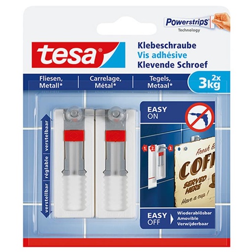 [1051194] TESA VERSTELBARE KLEVENDE SCHROEF TEG&MET 3KG