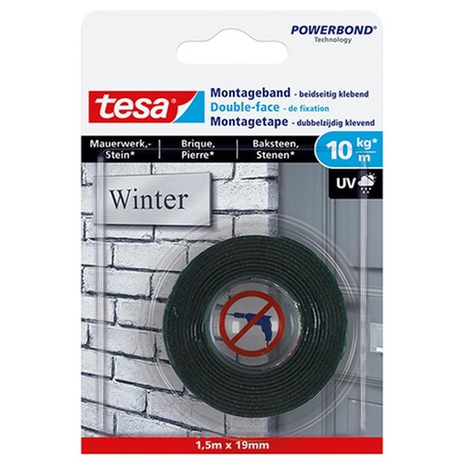 [77748-00000-00] TESA POWERBOND MONTAGETAPE BAKSTEEN 1,5X19MM