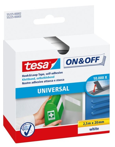 [1002950] TESA KLITTENBAND 2,50M WIT