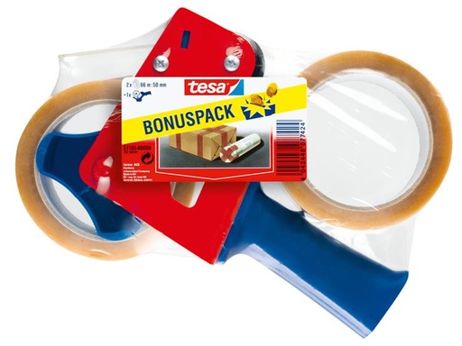 [57195-00000-01] TESA AFROLLER + TAPE TRANS(66MX50MM)-2ST