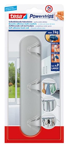 [1002614] TESA MULTI-HAAK+4STRIP CHROOM