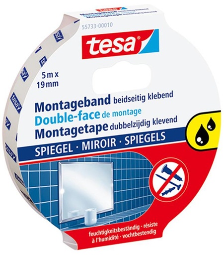 [1002803] TESA MONTAGETAPE VOOR SPIEGEL19MMX5M TESA