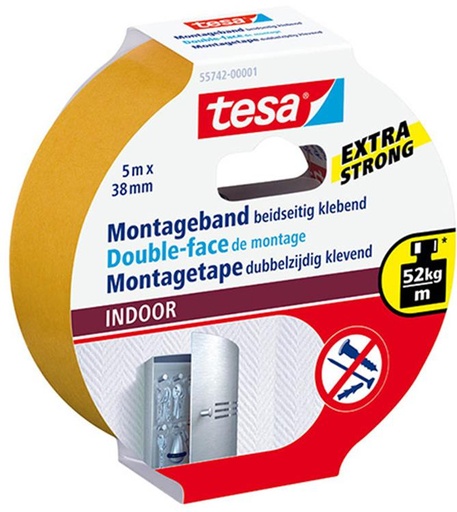 [1002807] TESA MONTAGETAPE INDOOR 5X38MM