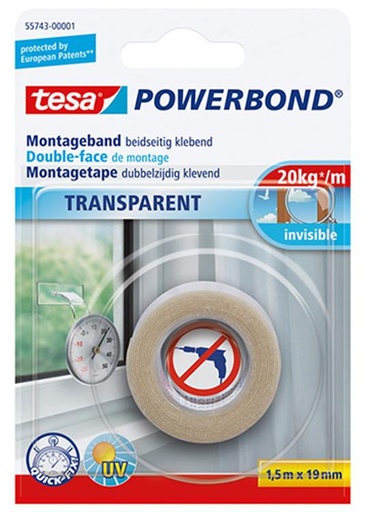 [1002810] TESA MONTAGE KLEEFB TRANSP 1,5MX19