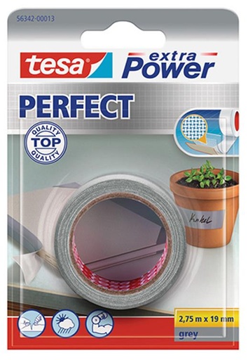 [1001737] TESA EXTRA POWER PERFECT GRIJS 19MMX2.75M