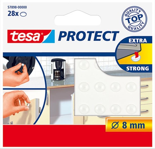 [1003213] TESA ANTI-SLIP NOPPEN TRANSPARANT Ø8mm 28ST