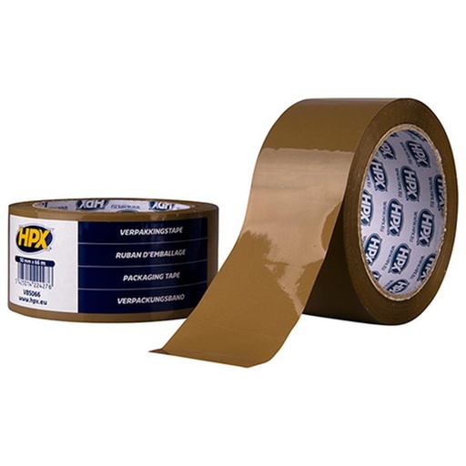 [VB5066] HPX ROL VERPAKKINGSTAPE BRUIN 50MMX66M