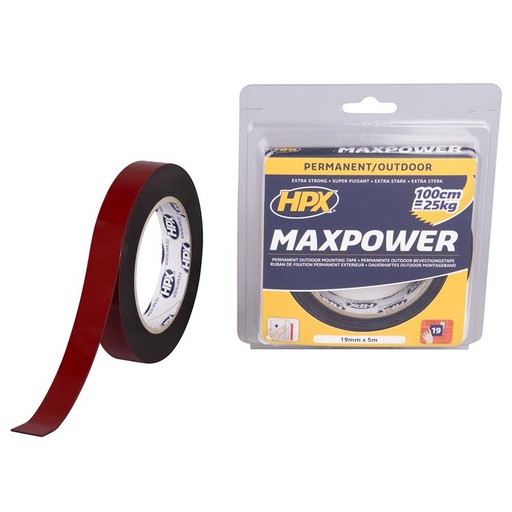 [HPXOT1905] HPX POWER OUTDOOR ZWART 19MMX5M
