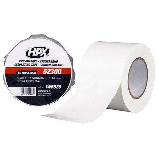 [IW5020] HPX PVC ISOLATIETAPE WIT 50mm/20M