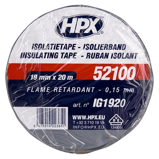 [IG1920] HPX ISOLATIETAPE VDE GRIJS 19MM 20MTR