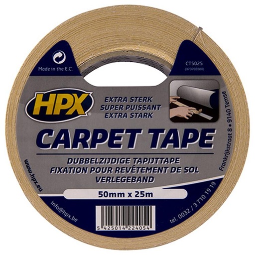 [CT5025] HPX DUBBELZIJDIGE TAPIJTTAPE 50MMX25