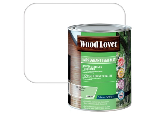 WOODLOVER IMPREGN. SEMI-MAT 001 KLEURLOOS 2,5 LITER