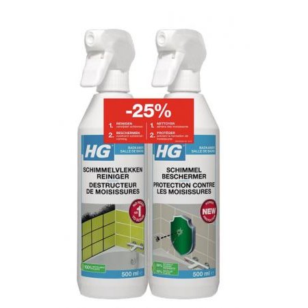[80535000003] HG Schimmelvlekkenreiniger + Schimmelbeschermer 2x500ml