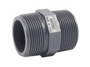 [1R.NI2.500] PVC ASTORE DUBBELE NIPPEL 6/4" MM
