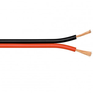 [FE0607] HIFI LUIDSPREKERKABEL ROOD/ZWART 2X1,5 mm² 20m