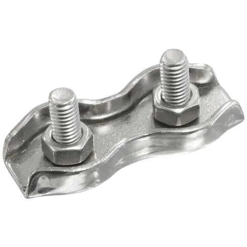 [S-0502-4-2] KABELKLEM "DUPLEX" VERZINKT 4MM 2stuks 