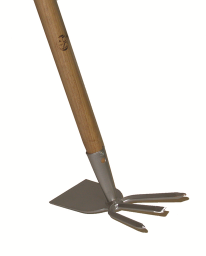 [BT230] Hak met 3 tanden 80mm en niet verniste steel 1.40m