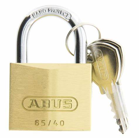 [040321290] ABUS HANGSLOT MESSING 65/40 TRIPLES 3 STUKS GELIJKSLUITEND