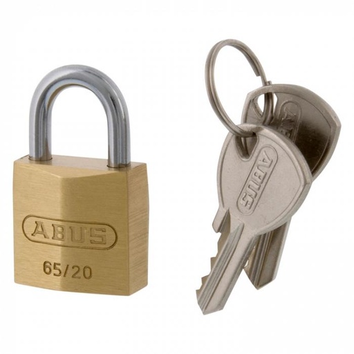 [040351143] ABUS HANGSLOT MESSING 65/20 TWINS 2 STUKS GELIJKSLUITEND