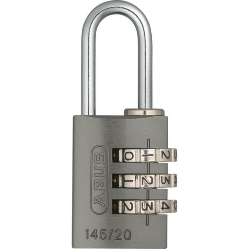 [040465567] ABUS HANGSLOT CIJFERCOMBINATIE 145/20 TITANIUM