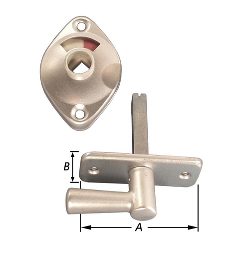 [S-2661] WC-slotgarnituur Omlegbaar - Alu.F1
