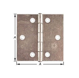 [S-3002-60] VIERKANTE SCHARNIEREN VERZINKT 60X60MM 2ST