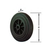 [1-1480-100] VERVANGWIEL ZWAAR ZWART 100MM