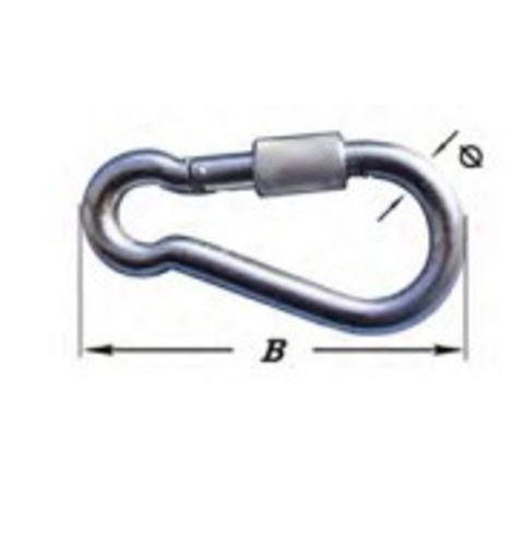 [S-0247-8] Veiligheidshaak met Moer 8X80mm