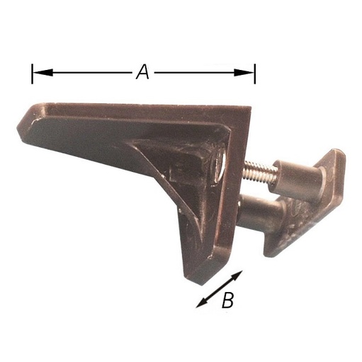 [S-3313-6] Stoothaakset voor Rolluik Bruin 2st