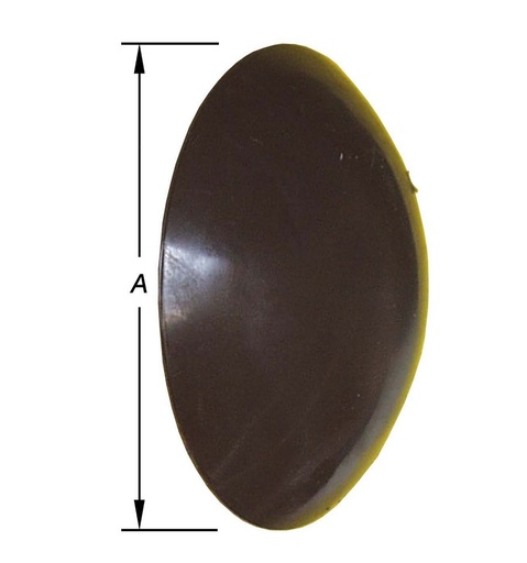 [S-0627-6-50-2] Deurstootbuffer Zelfklevend Bruin Ø40mm 2st