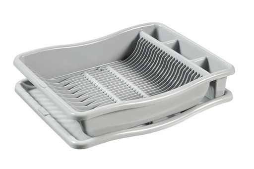 [02434-099-40] CURVER AFDRUIPREK L EN PLATEAU LICHT GRIJS 48X38XH11