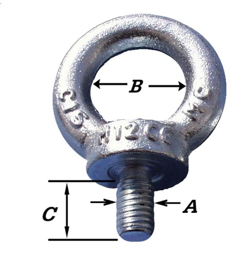 [S-0580-8] Ringbout - Verzinkt - M 8