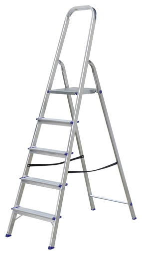 [L155P] Starcko Huishoudtrap aluminium 5 treden